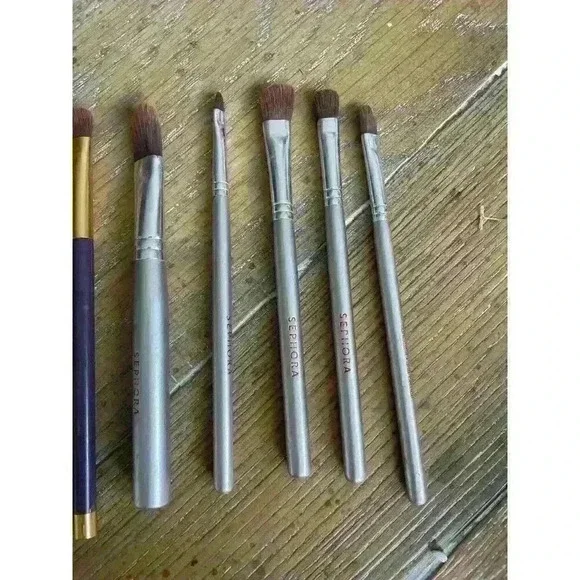 Bundle (11 piece) multiple brands makeup brush set - Picture 2 of 3